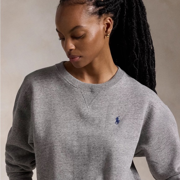 Polo Ralph Lauren Pony Logo Sweatshirt - Grey / Heather - Women XL - Picture 4 of 9